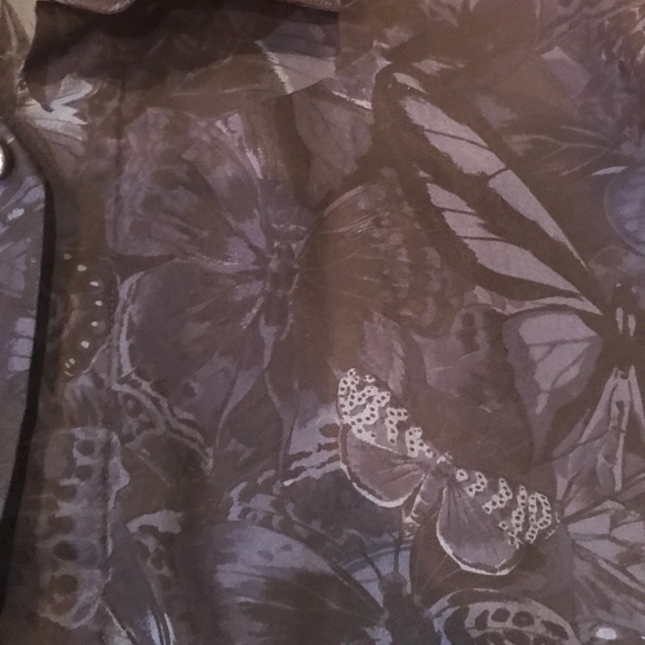 Valentino mens blue button down size 15.5 neck butterfly print - Picture 3 of 5